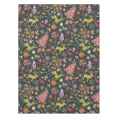 Chicカラフルフェスティバルパッチワークフローラダマスク テーブルクロス (正面)