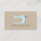 CHICクラフトアクアブルーピンク裁縫機テーラー 名刺 (正面)