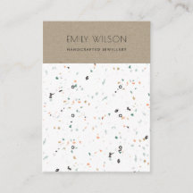 CHICクラフトホワイトテラゾ3イヤリングディスプレイロゴ