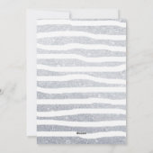 CHICクリスマス銀のキラキラ輝く写真カード シーズンカード (裏面)