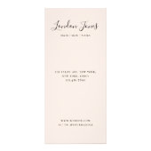 Chicスクリプトタイポグラフィサービス赤面価格表 ラックカード (裏面)