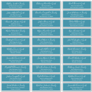 Chicスクリプモダントの結婚ゲスト名アドレス シール