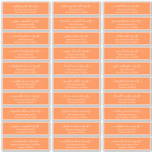 Chicスクリプモダントの結婚ゲスト名アドレス シール