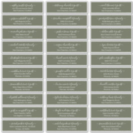 Chicスクリプモダントの結婚ゲスト名アドレス シール