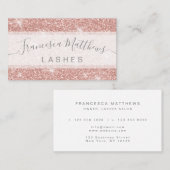 Chicバラガーリー金ゴールドグリッターLashesスクリプト 名刺 (正面/裏面)