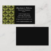 Chicファンシー名刺、オリーブグリーン 名刺 (正面/裏面)