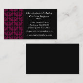 Chicファンシー名刺、Burgundy Wine 名刺 (正面/裏面)