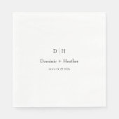 CHICミニマリストエレガンス結婚ズ スタンダードランチョンナプキン (正面)