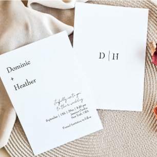 CHICミニマリストエレガンス結婚ズ 招待状