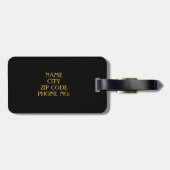 CHICラゲージタグ_"Mr"金ゴールド/黒 ラゲッジタグ (裏面横)