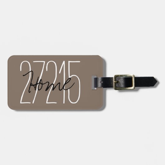 CHICラゲージ/バッグラベル_ZIPCODE_502ソフトブラウン ラゲッジタグ (正面横)