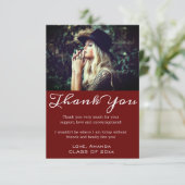 Chic卒業式モダンありがとうございました写真カード サンキューカード (スタンド正面)