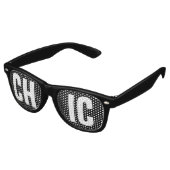 'CHIC'白黒パーティー レトロサングラス (アングル)
