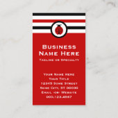 Chic ストライプの Ladybug名刺 名刺 (裏面)