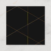 Chic+モダン金ゴールド·スクリプトがウェル·カードを希望 スクエア名刺 (裏面)