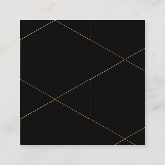 Chic+モダン金ゴールド·スクリプトがウェル·カードを希望 スクエア名刺 (裏面)