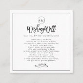 Chic+モダンScript結婚のWell Cardのお願い スクエア名刺 (正面)