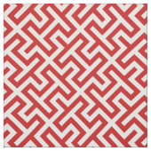 Chic 赤と白抽象芸術幾何パターン ファブリック (見本)