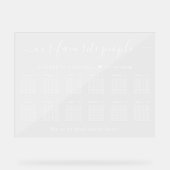 Chic 12 Table Our Favorite People Wedding Seating アクリルサイン (正面)
