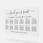 Chic 12 Table Wedding Seating アクリルサイン (傾斜)