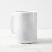 Chic 15 oz Classic Mug with White Marble Pattern コーヒーマグカップ (正面左)