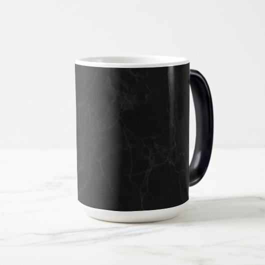 Chic 15 oz Magic Mug with Bold Black Marble Patter モーフィングマグカップ (正面右)