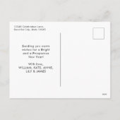 Chic 2021 A Fresh Startタイポグラフィ新年写真 シーズンポストカード (裏面)