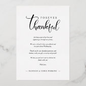 Chic 2 Photos Bride & Groom Collage Hand Lettered  箔招待状 (裏面)