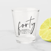 Chic 40th Birthday Party ショットグラス (正面)