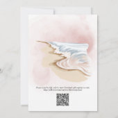 Chic 'A New Chapter Awaits' QR Code Bridal Shower 招待状 (裏面)