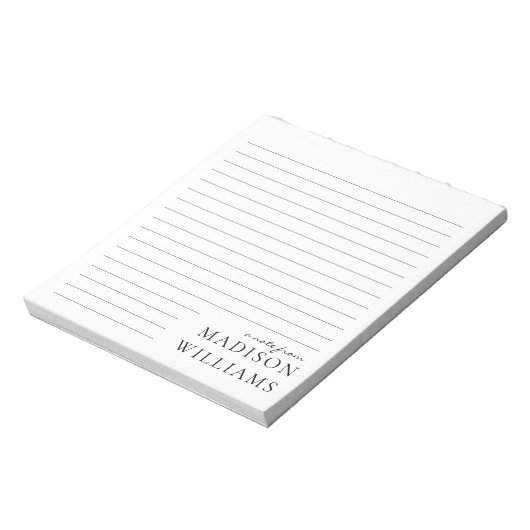 Chic A Note From Script Typography Lined Notepads ノートパッド (回転)