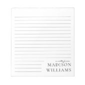 Chic A Note From Script Typography Lined Notepads ノートパッド (正面)