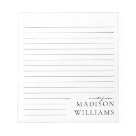 Chic A Note From Script Typography Lined Notepads ノートパッド