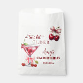 Chic A Tini Bit Older Cherry Martini 21st Birthday フェイバーバッグ (正面)
