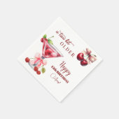 Chic A Tini Bit Older Cherry Martini 45th Birthday スタンダードカクテルナプキン (角)