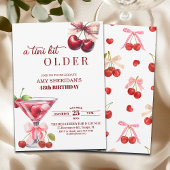 Chic A Tini Bit Older Cherry Martini 48th Birthday 招待状