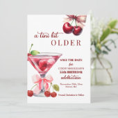 Chic A Tini Bit Older Cherry Martini 55th Birthday セーブザデート (スタンド正面)