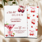 Chic A Tini Bit Older Cherry Martini 55th Birthday 招待状