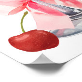 Chic A Tini Bit Older Cherry Martini 60th Birthday ポスター (角)