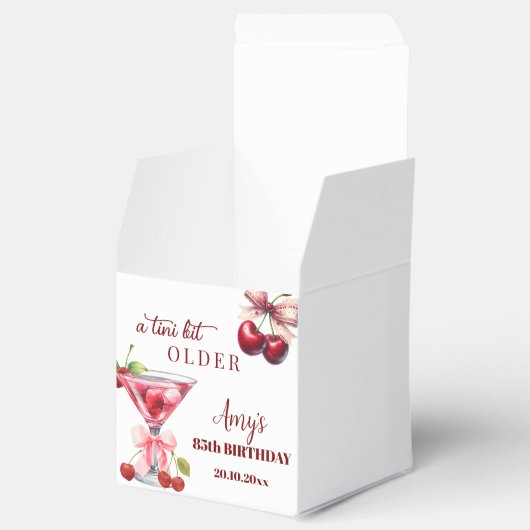 Chic A Tini Bit Older Cherry Martini 85th Birthday フェイバーボックス (オープン)