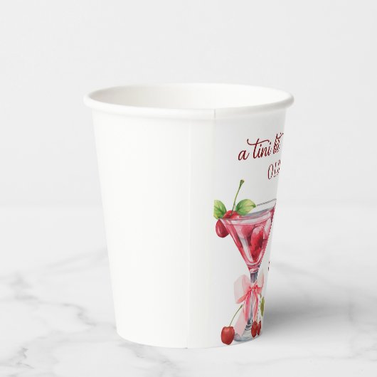 Chic A Tini Bit Older Cherry Martini 85th Birthday 紙コップ (右)
