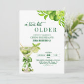 Chic A Tini Bit Older Lime Martini 38th Birthday 招待状 (スタンド正面)