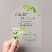 Chic A Tini Bit Older Lime Martini 53rd Birthday アクリル招待状 (インサイチュ (ポータブル))