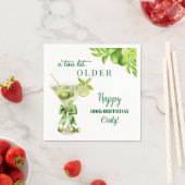 Chic A Tini Bit Older Lime Martini 60th Birthday スタンダードカクテルナプキン (インサイチュ)