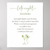 Chic A TIni One Baby Shower Late Night Diapers ポスター (正面)