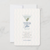 Chic a tini one boy baby shower サンキューカード (正面)