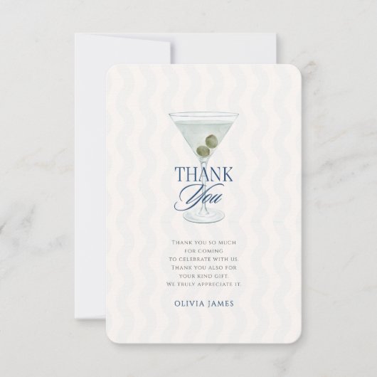 Chic a tini one boy baby shower サンキューカード (正面)