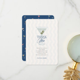 Chic a tini one boy baby shower サンキューカード