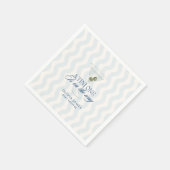 Chic a tini one boy baby shower スタンダードカクテルナプキン (角)