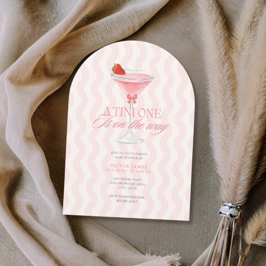 Chic a tini one girl baby shower 招待状